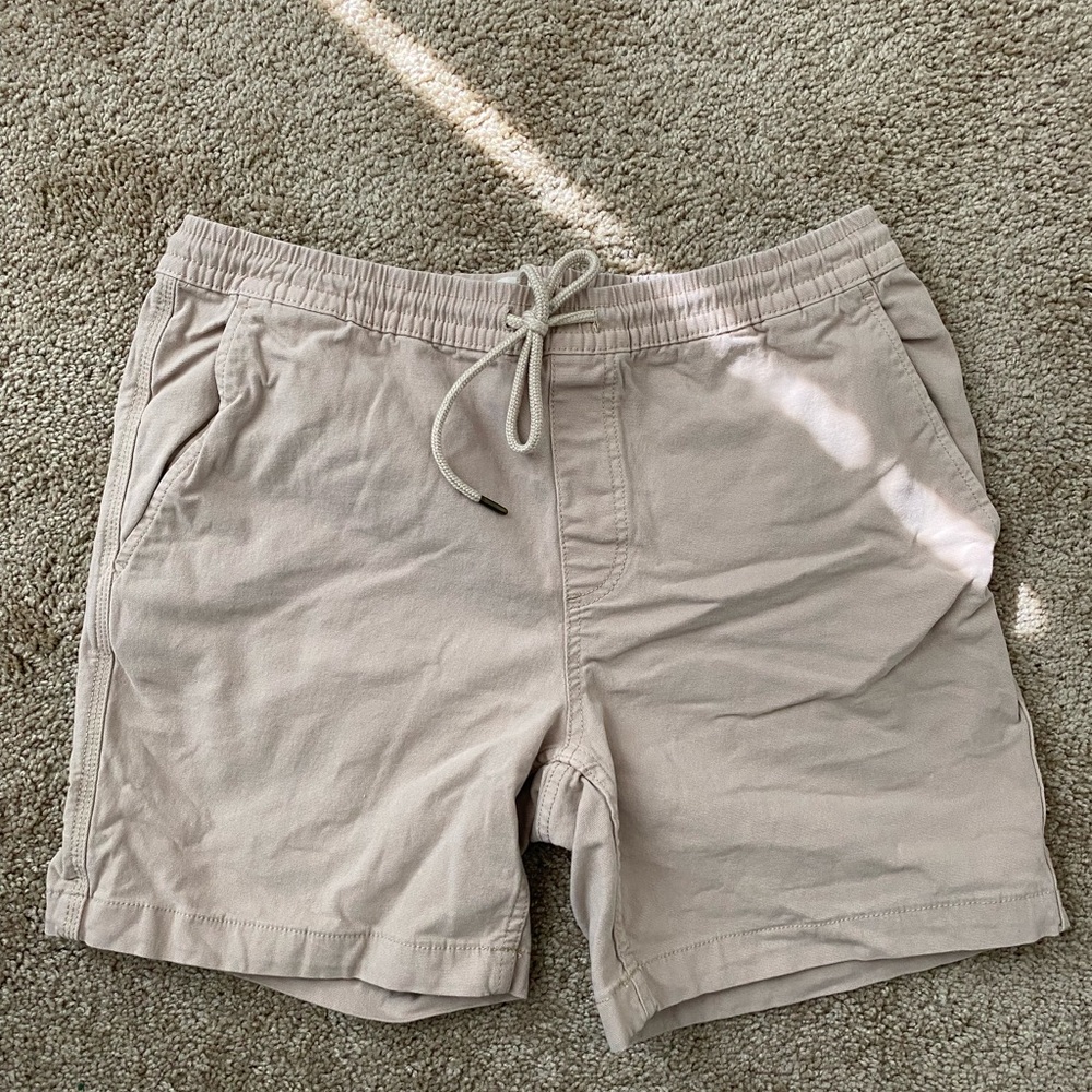 Beige Casual Shorts